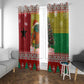 Guinea Bissau Christmas Window Curtain Santa Penguin Christmas Tree and Snowflake - African Pride