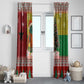 Guinea Bissau Christmas Window Curtain Santa Penguin Christmas Tree and Snowflake - African Pride
