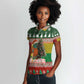 Guinea Bissau Christmas Women Polo Shirt Santa Penguin Christmas Tree and Snowflake - African Pride
