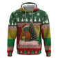 Guinea Bissau Christmas Zip Hoodie Santa Penguin Christmas Tree and Snowflake - African Pride
