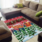 Guinea Bissau Christmas Area Rug Santa Sleigh Reindeer Forest and National Flag - African Pride