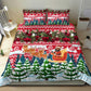 Guinea Bissau Christmas Bedding Set Santa Sleigh Reindeer Forest and National Flag - African Pride