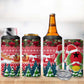 Guinea Bissau Christmas 4 in 1 Can Cooler Tumbler Santa Sleigh Reindeer Forest and National Flag - African Pride