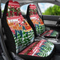 Guinea Bissau Christmas Car Seat Cover Santa Sleigh Reindeer Forest and National Flag - African Pride