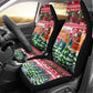 Guinea Bissau Christmas Car Seat Cover Santa Sleigh Reindeer Forest and National Flag - African Pride