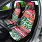 Guinea Bissau Christmas Car Seat Cover Santa Sleigh Reindeer Forest and National Flag - African Pride