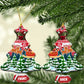 Guinea Bissau Christmas Ceramic Ornament Santa Sleigh Reindeer Forest and National Flag - African Pride