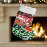 Guinea Bissau Christmas Stocking Santa Sleigh Reindeer Forest and National Flag - African Pride
