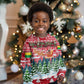 Guinea Bissau Christmas Kid Ugly Christmas Sweater Santa Sleigh Reindeer Forest and National Flag - African Pride