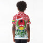 Guinea Bissau Christmas Kid Polo Shirt Santa Sleigh Reindeer Forest and National Flag - African Pride