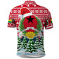Guinea Bissau Christmas Polo Shirt Santa Sleigh Reindeer Forest and National Flag - African Pride