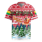 Guinea Bissau Christmas Rugby Jersey Santa Sleigh Reindeer Forest and National Flag - African Pride