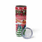 Guinea Bissau Christmas Skinny Tumbler Santa Sleigh Reindeer Forest and National Flag - African Pride