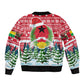 Guinea Bissau Christmas Sleeve Zip Bomber Jacket Santa Sleigh Reindeer Forest and National Flag - African Pride