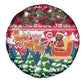 Guinea Bissau Christmas Spare Tire Cover Santa Sleigh Reindeer Forest and National Flag - African Pride