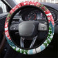 Guinea Bissau Christmas Steering Wheel Cover Santa Sleigh Reindeer Forest and National Flag - African Pride
