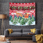 Guinea Bissau Christmas Tapestry Santa Sleigh Reindeer Forest and National Flag - African Pride