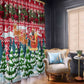 Guinea Bissau Christmas Window Curtain Santa Sleigh Reindeer Forest and National Flag - African Pride