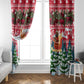 Guinea Bissau Christmas Window Curtain Santa Sleigh Reindeer Forest and National Flag - African Pride