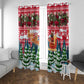 Guinea Bissau Christmas Window Curtain Santa Sleigh Reindeer Forest and National Flag - African Pride