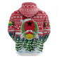 Guinea Bissau Christmas Zip Hoodie Santa Sleigh Reindeer Forest and National Flag - African Pride