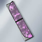 Rosa Parks Auto Sun Shade Purple Floral Pattern Civil Rights Tribute Bold Name Repeated Text Design - African Pride