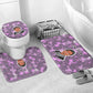 Rosa Parks Bathroom Set Purple Floral Pattern Civil Rights Tribute Bold Name Repeated Text Design - African Pride