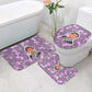 Rosa Parks Bathroom Set Purple Floral Pattern Civil Rights Tribute Bold Name Repeated Text Design - African Pride