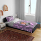 Rosa Parks Bedding Set Purple Floral Pattern Civil Rights Tribute Bold Name Repeated Text Design - African Pride