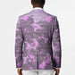 Rosa Parks Blazer Purple Floral Pattern Civil Rights Tribute Bold Name Repeated Text Design - African Pride