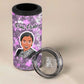 Rosa Parks 4 in 1 Can Cooler Tumbler Purple Floral Pattern Civil Rights Tribute Bold Name Repeated Text Design - African Pride