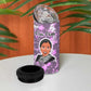Rosa Parks 4 in 1 Can Cooler Tumbler Purple Floral Pattern Civil Rights Tribute Bold Name Repeated Text Design - African Pride
