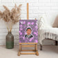 Rosa Parks Canvas Wall Art Purple Floral Pattern Civil Rights Tribute Bold Name Repeated Text Design - African Pride