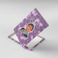 Rosa Parks Canvas Wall Art Purple Floral Pattern Civil Rights Tribute Bold Name Repeated Text Design - African Pride