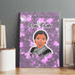 Rosa Parks Canvas Wall Art Purple Floral Pattern Civil Rights Tribute Bold Name Repeated Text Design - African Pride