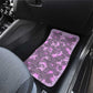 Rosa Parks Car Mats Purple Floral Pattern Civil Rights Tribute Bold Name Repeated Text Design - African Pride