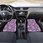 Rosa Parks Car Mats Purple Floral Pattern Civil Rights Tribute Bold Name Repeated Text Design - African Pride
