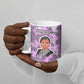Rosa Parks Ceramic Mug Purple Floral Pattern Civil Rights Tribute Bold Name Repeated Text Design - African Pride