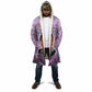 Rosa Parks Cloak Purple Floral Pattern Civil Rights Tribute Bold Name Repeated Text Design - African Pride