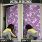 Rosa Parks Door Cover Purple Floral Pattern Civil Rights Tribute Bold Name Repeated Text Design - African Pride