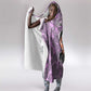 Rosa Parks Hooded Blanket Purple Floral Pattern Civil Rights Tribute Bold Name Repeated Text Design - African Pride