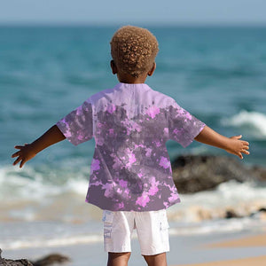 Rosa Parks Kid Hawaiian Shirt Purple Floral Pattern Civil Rights Tribute Bold Name Repeated Text Design TS04