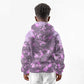 Rosa Parks Kid Hoodie Purple Floral Pattern Civil Rights Tribute Bold Name Repeated Text Design - African Pride