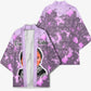 Rosa Parks Kimono Purple Floral Pattern Civil Rights Tribute Bold Name Repeated Text Design - African Pride