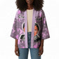 Rosa Parks Kimono Purple Floral Pattern Civil Rights Tribute Bold Name Repeated Text Design - African Pride