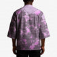 Rosa Parks Kimono Purple Floral Pattern Civil Rights Tribute Bold Name Repeated Text Design - African Pride