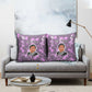 Rosa Parks Pillow Cover Purple Floral Pattern Civil Rights Tribute Bold Name Repeated Text Design - African Pride