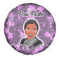 Rosa Parks Spare Tire Cover Purple Floral Pattern Civil Rights Tribute Bold Name Repeated Text Design - African Pride