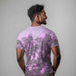 Rosa Parks T shirt Purple Floral Pattern Civil Rights Tribute Bold Name Repeated Text Design TS04