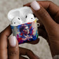 Rosa Parks AirPods Case Red Blue Abstract Art Portrait Sitting Down to Stand Up Quote Civil Rights Tribute - African Pride